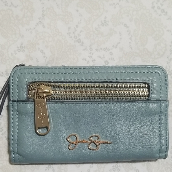 Jessica Simpson Blue Vegan Leather Wallet - Picture 1 of 6